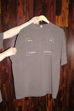 Load image into Gallery viewer, Modern Brown VHS-themed Christian T-shirt with an oversized fit and nostalgic back graphic that may remind you of an old newspaper ad. Theme is based on Hebrews 13:8 that says, "Jesus Christ is the same yesterday today and forever." Edit alt text