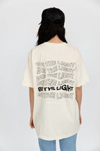Load image into Gallery viewer, Cream Tee: BE THE LIGHT Limited-Drop
